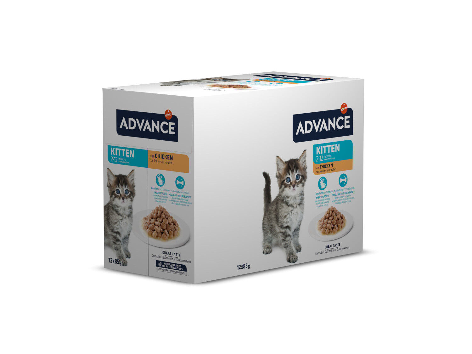 COMIDA H&Uacute;MIDA GATO ADVANCE J&Uacute;NIOR FRANGO 12X85G image number 0