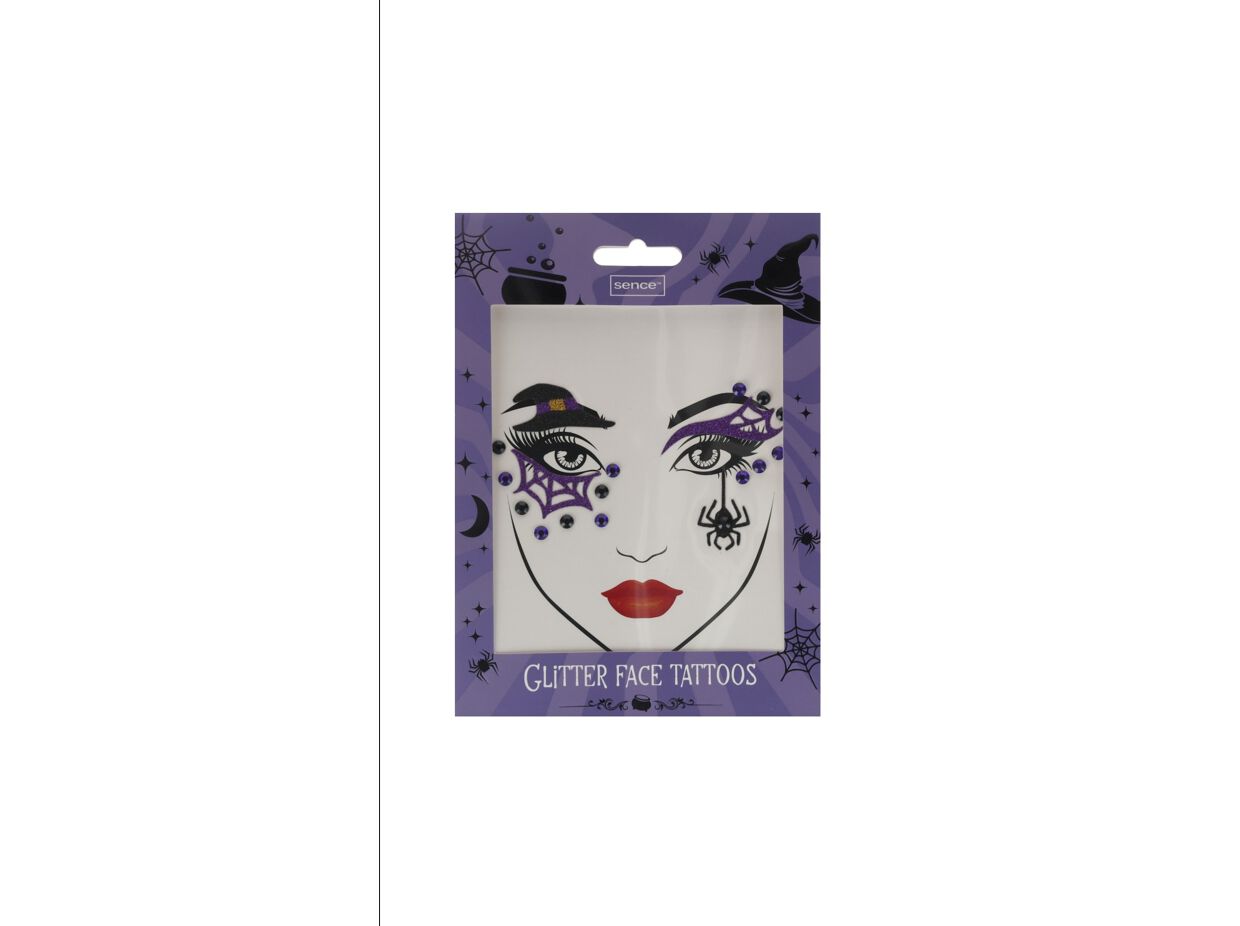 TATUAGENS FACIAIS SENCE HALLOWEEN DESENHOS image number 1