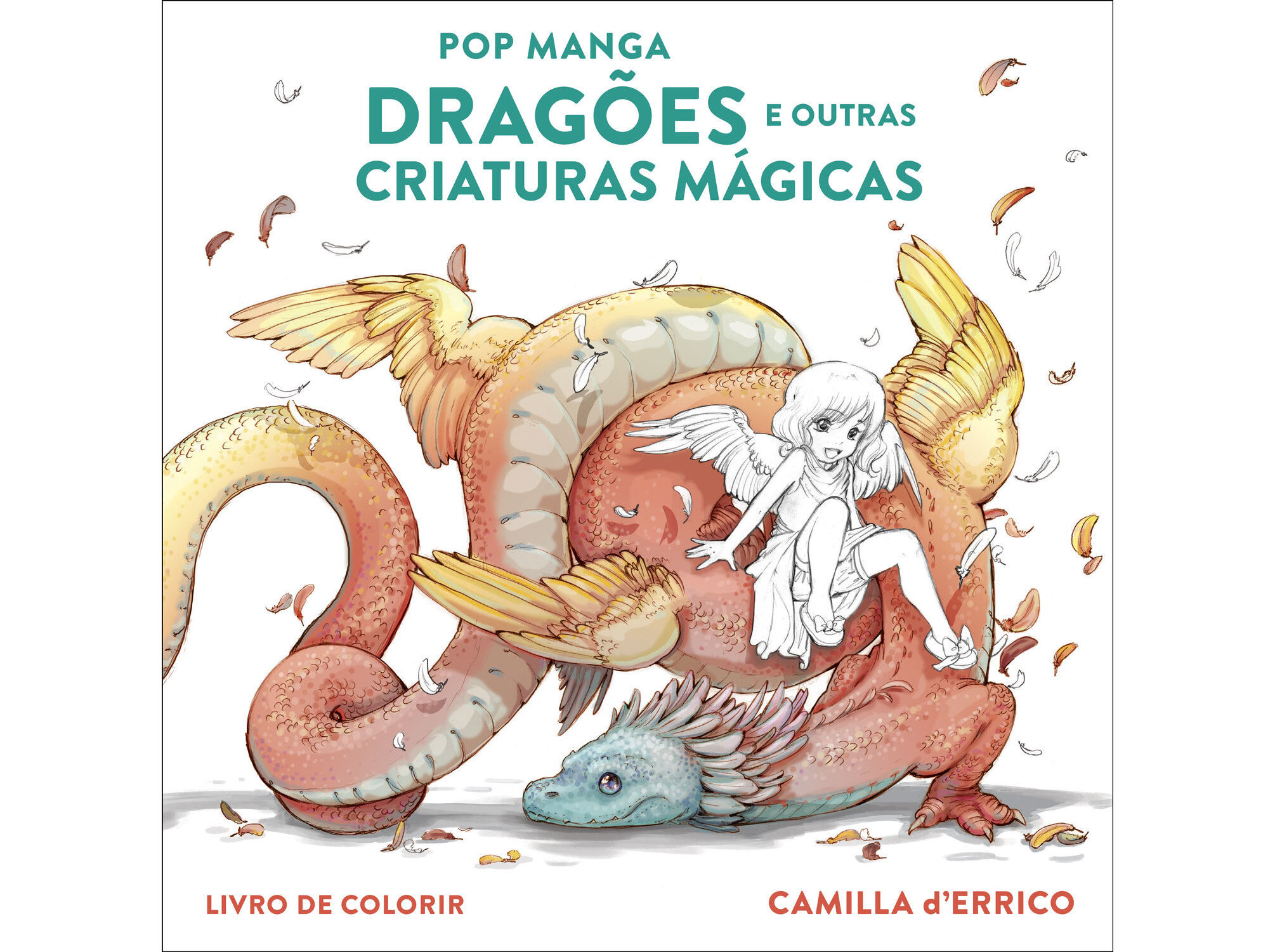 LIVRO POP MANGA DRAG&Otilde;ES E OUTRAS CRIATURAS M&Aacute;GICAS - LIVRO DE COLORIR