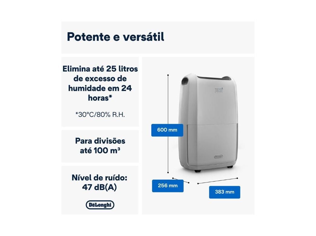 DESUMIDIFICADOR DELONGHI DDSX225 (25L/DIA) image number 1