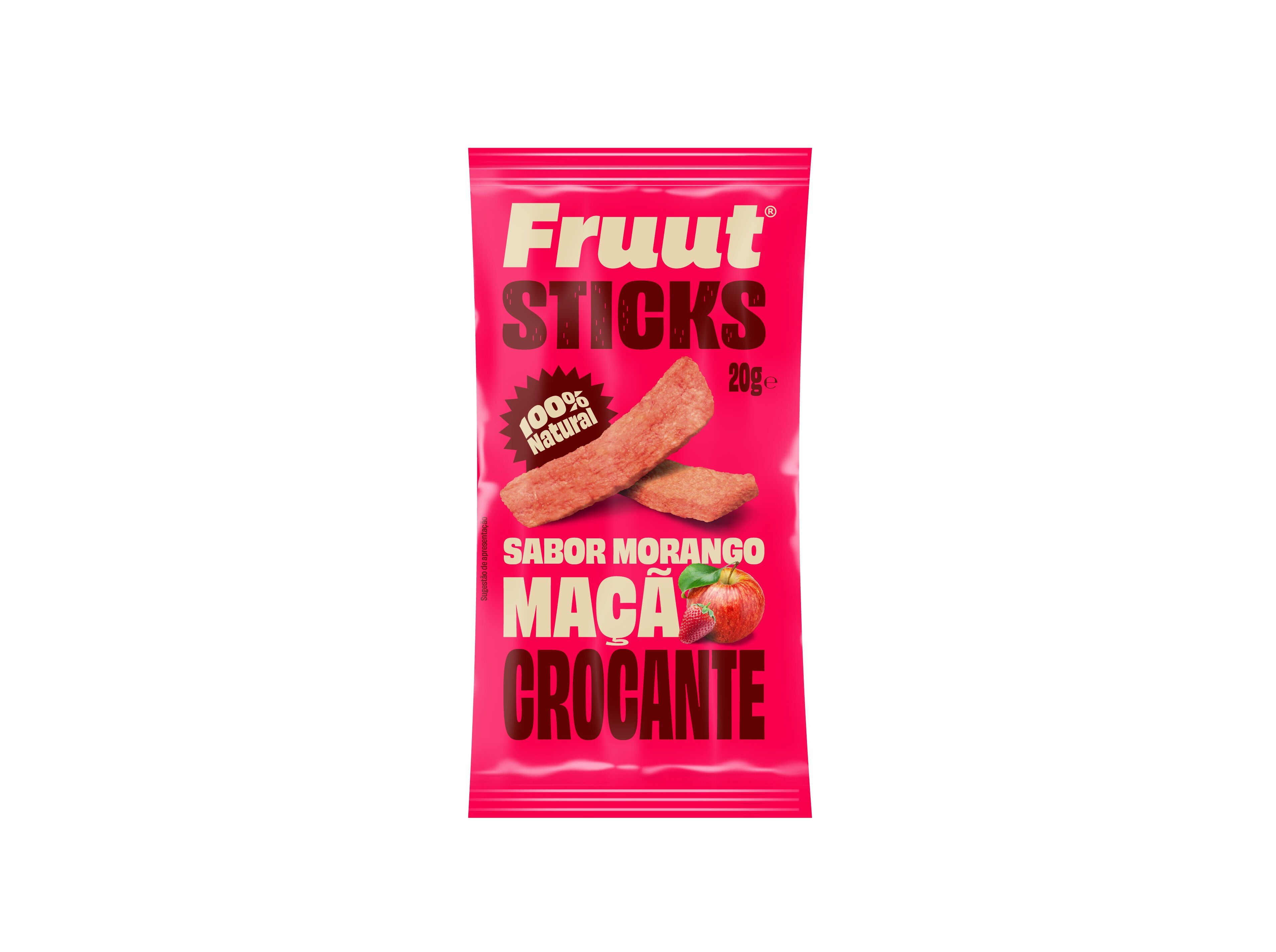 SNACK FRUUT MA&Ccedil;&Atilde; SABOR MORANGO 20GR