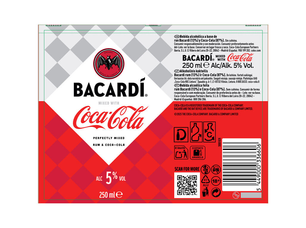 COCKTAIL BACARDI E COCA COLA 0.33L image number 1