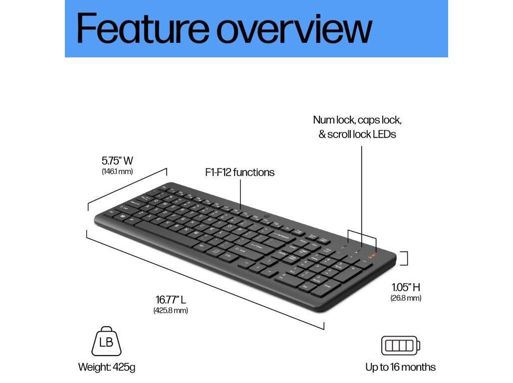 TECLADO S/FIOS HP 220 image number 3