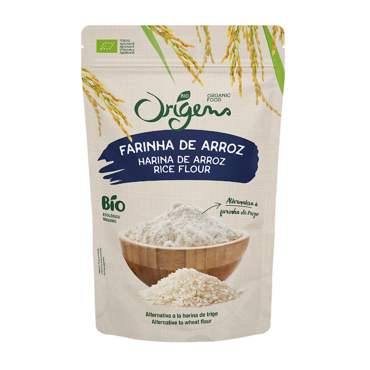 FARINHA DE ARROZ ORIGENS BIO INTEGRAL 200G image number 0