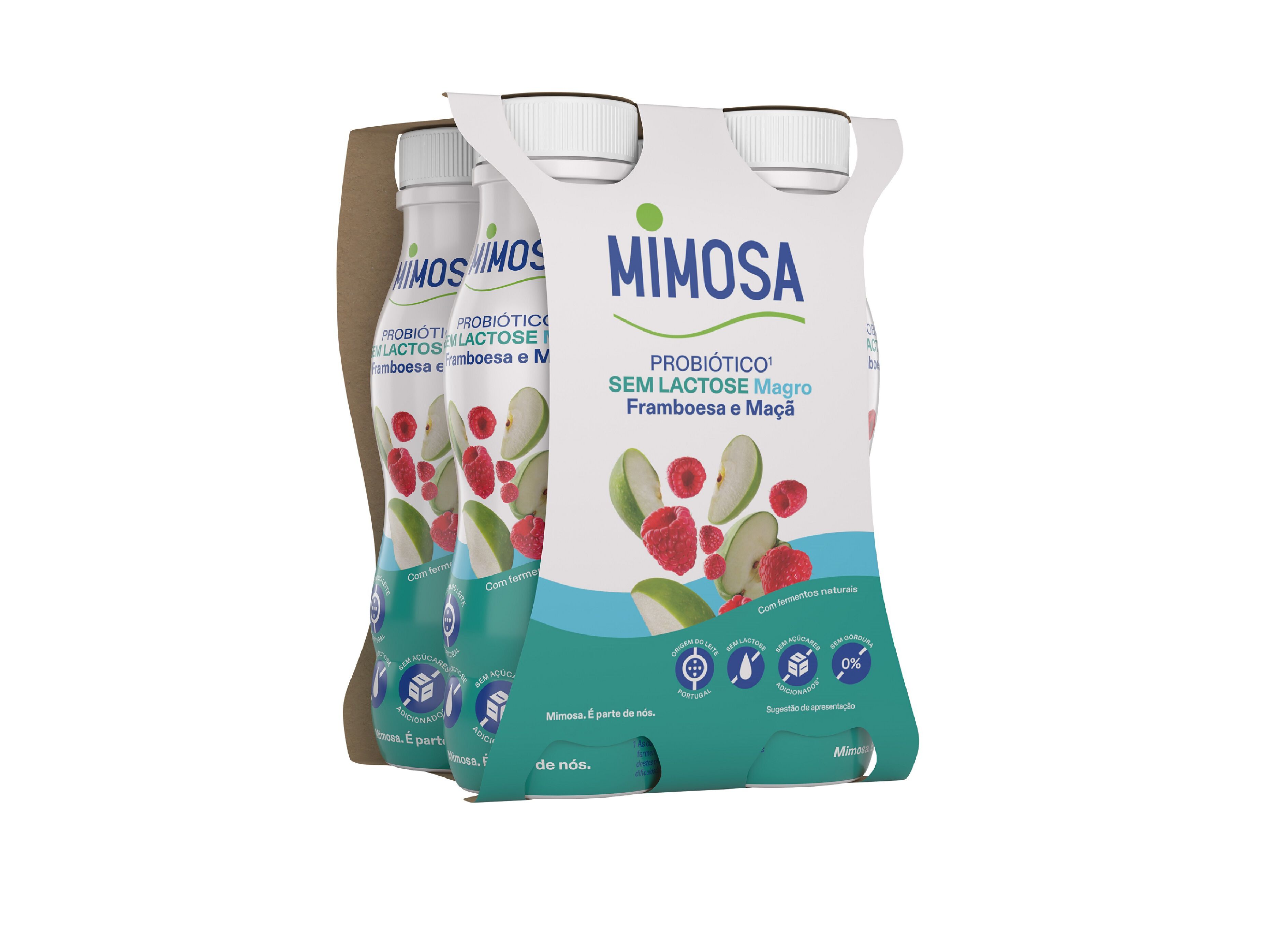 IOGURTE S/LACTOSE MIMOSA PROBIOTICO FRAMB/MA&Ccedil;&Atilde; 4X151 ML image number 0