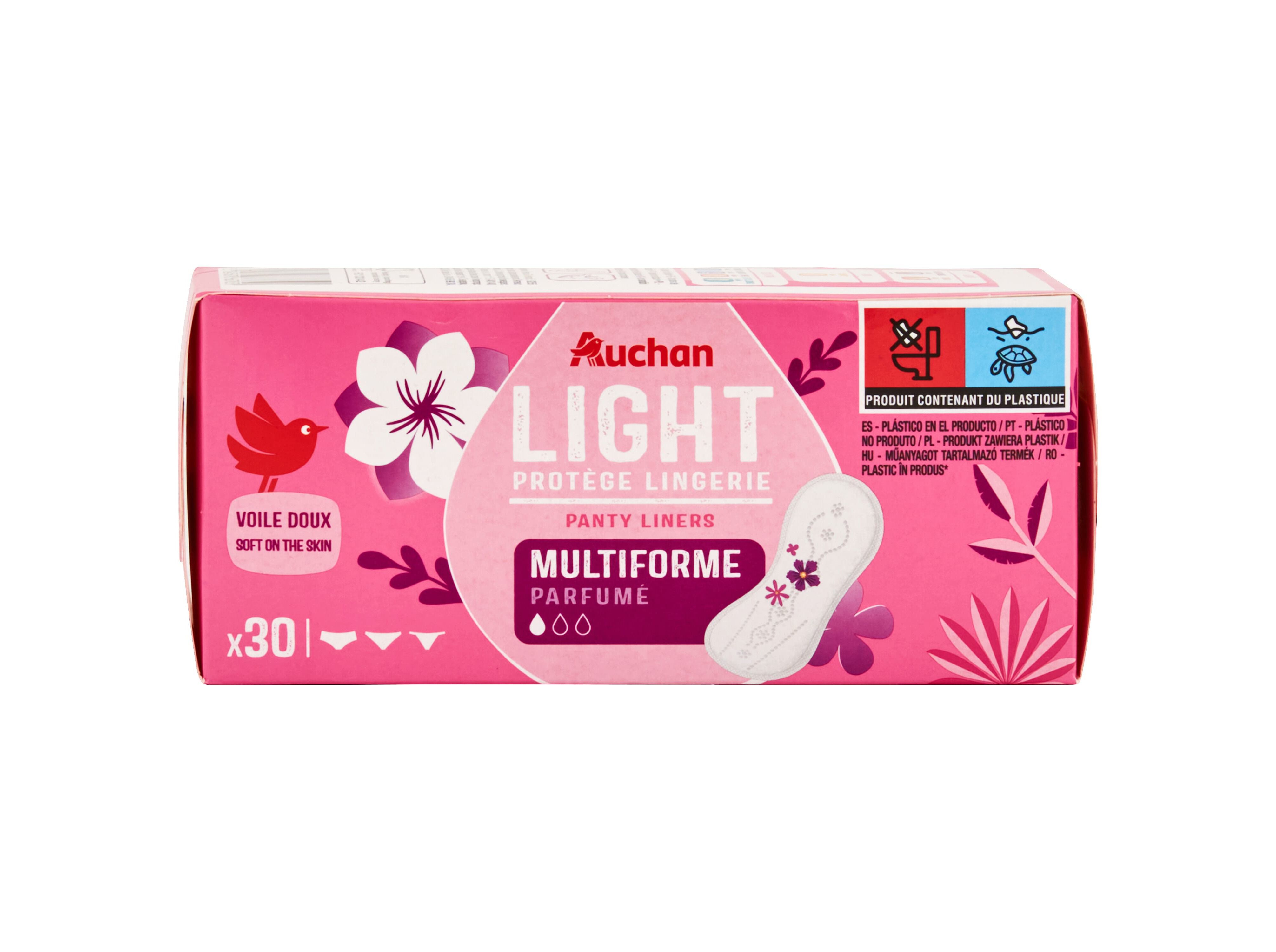 PENSOS DI&Aacute;RIOS AUCHAN FINO MULTIFORMA PERFUMADA 30UN