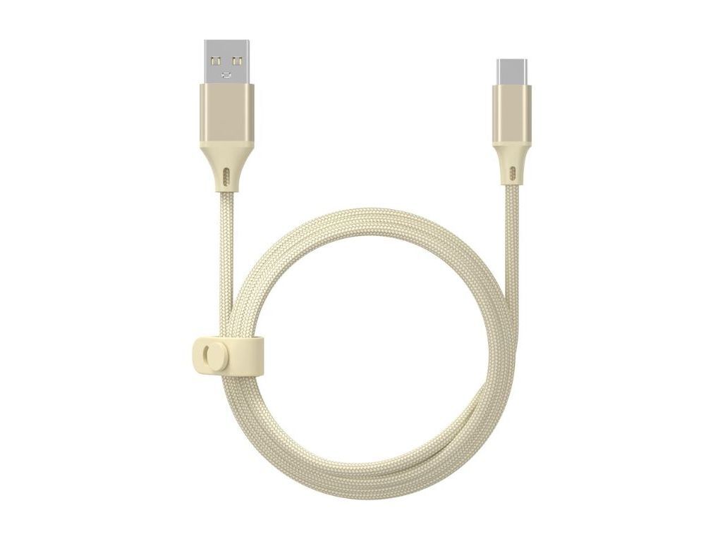 CABO TEXTIL QILIVE 600204587 1M USB-A TO USB-C BEGE image number 0