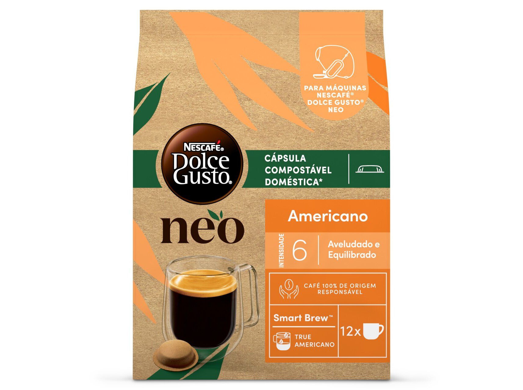 C&Aacute;PSULAS SISTEMA NEO DOLCE GUSTO AMERICANO 12 CAPS image number 1