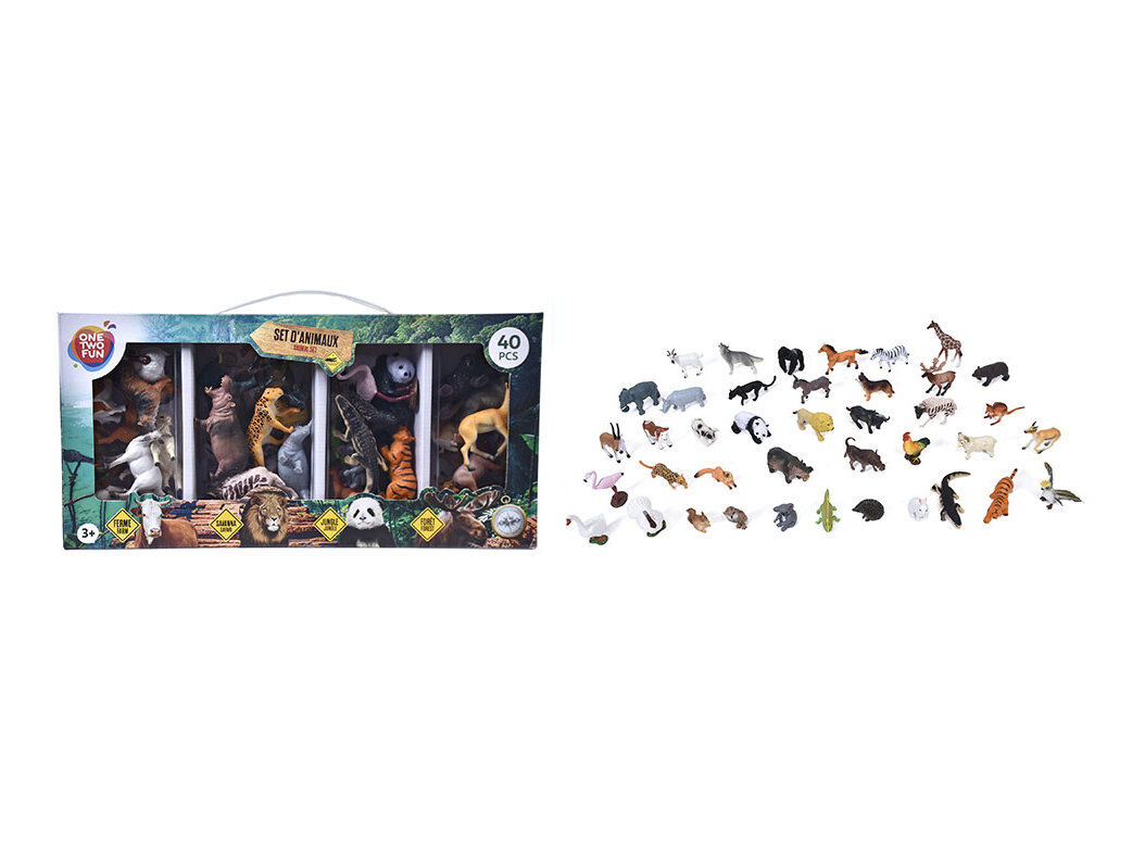 SET ANIMAIS ONE TWO FUN 40 PE&Ccedil;AS