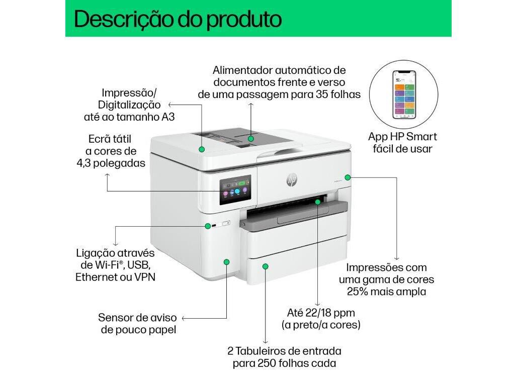IMPRESSORA MULTIFUN&Ccedil;&Otilde;ES HP OFFICEJET PRO 9730E image number 1