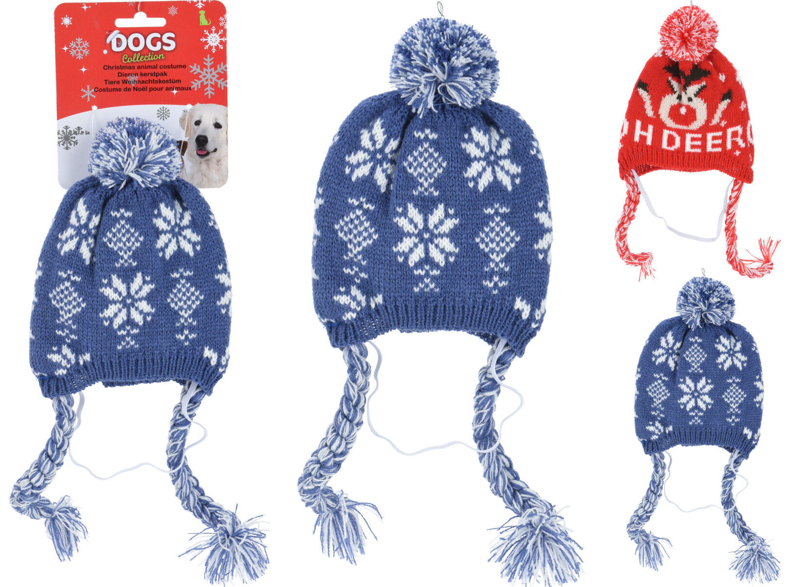 GORRO DE NATAL DOGS COLLECTION C&Atilde;O 18CM MODELOS SORTIDOS image number 1