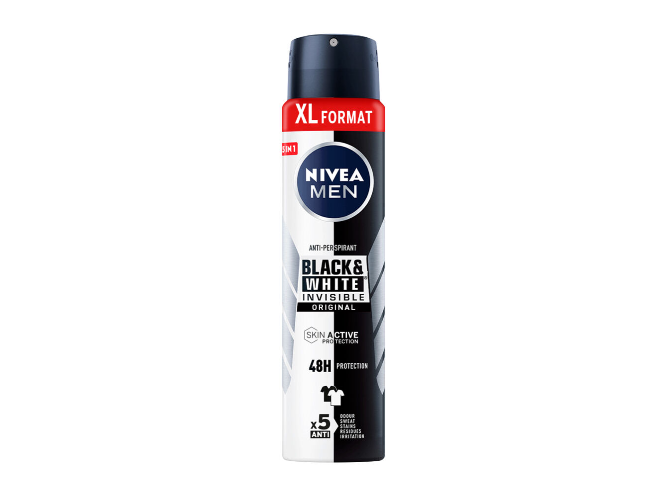 DEO NIVEA MEN B&W ORIGINAL SPRAY 250ML image number 1