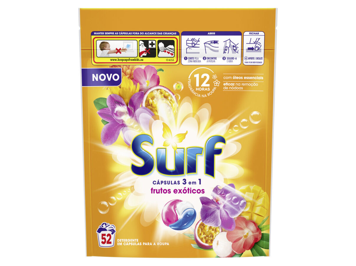 DET. ROUPA M&Aacute;Q. C&Aacute;PSULAS SURF FRUTOS EX&Oacute;TICOS 52D