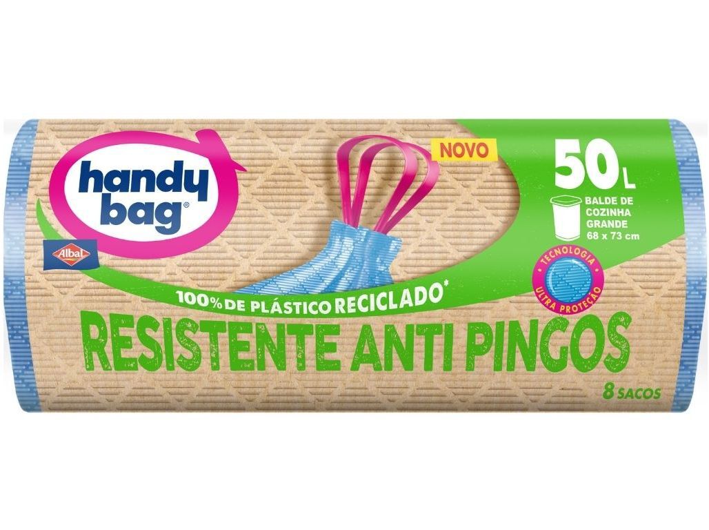 SACOS LIXO HANDY BAG ANTIGOTAS 50L 8UN image number 0