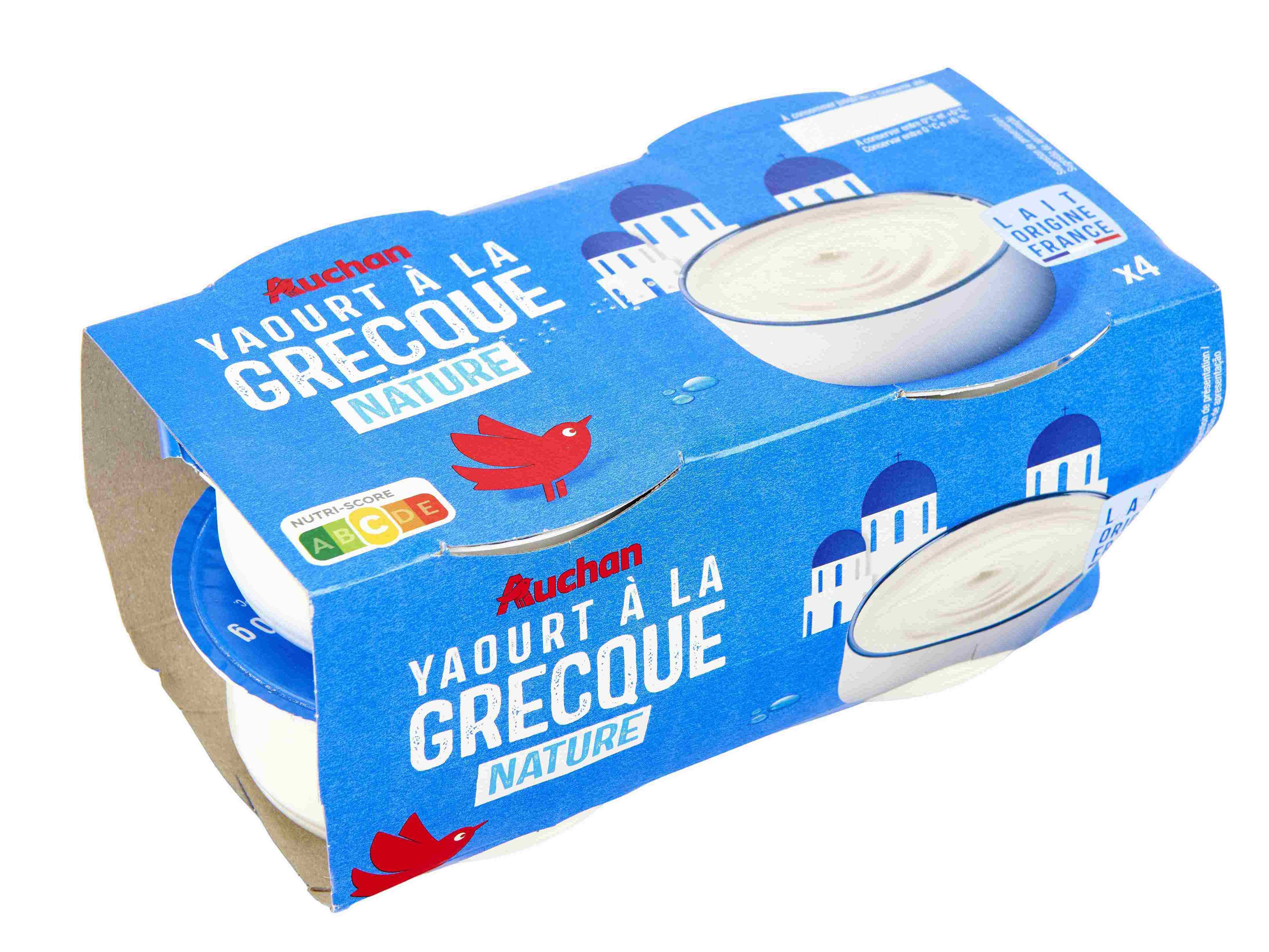 IOGURTE AUCHAN GREGO NATURAL 4X150G