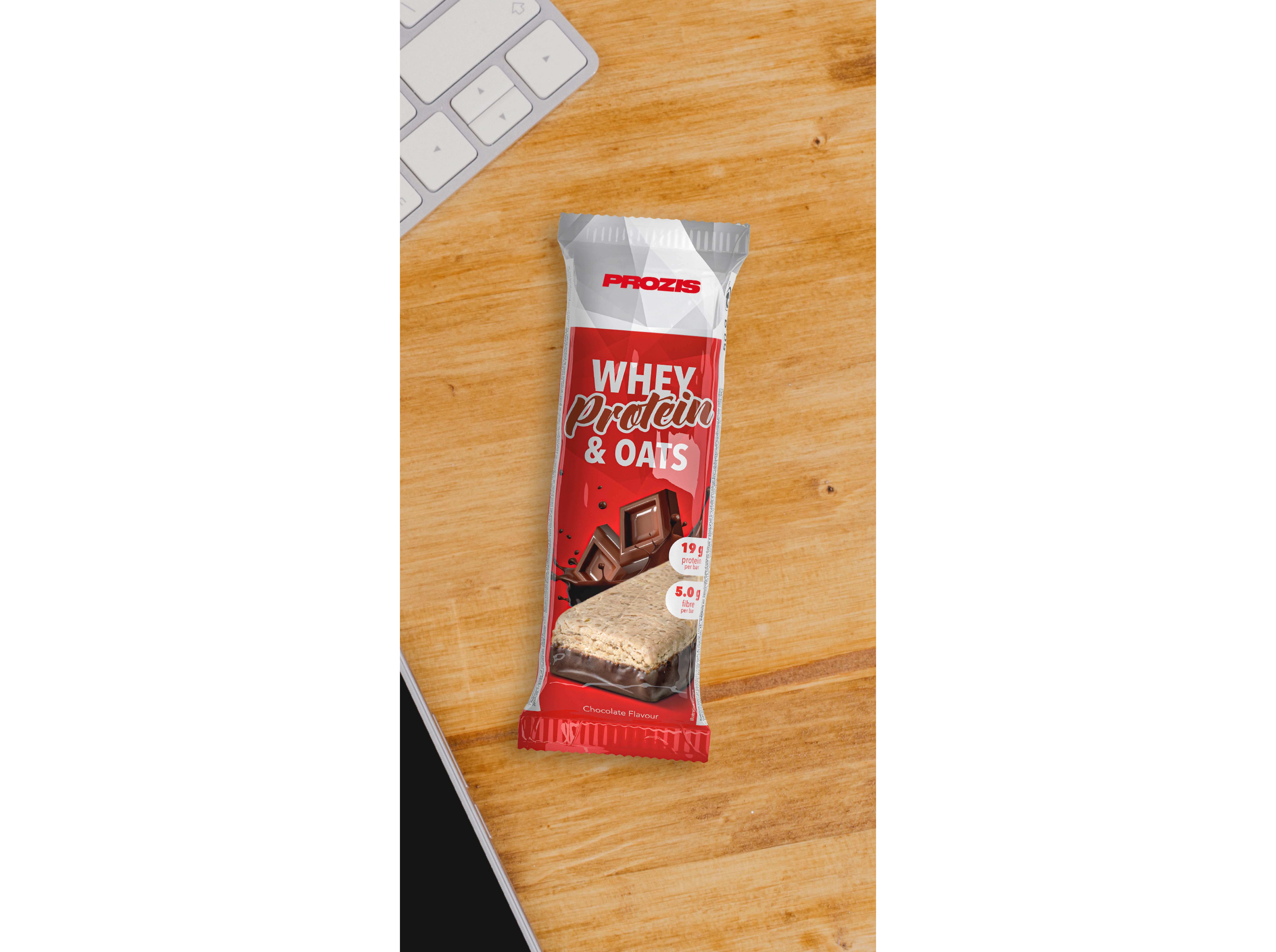 BARRA PROZIS WHEY PROTEIN & OATS CHOCOLATE 80G image number 1