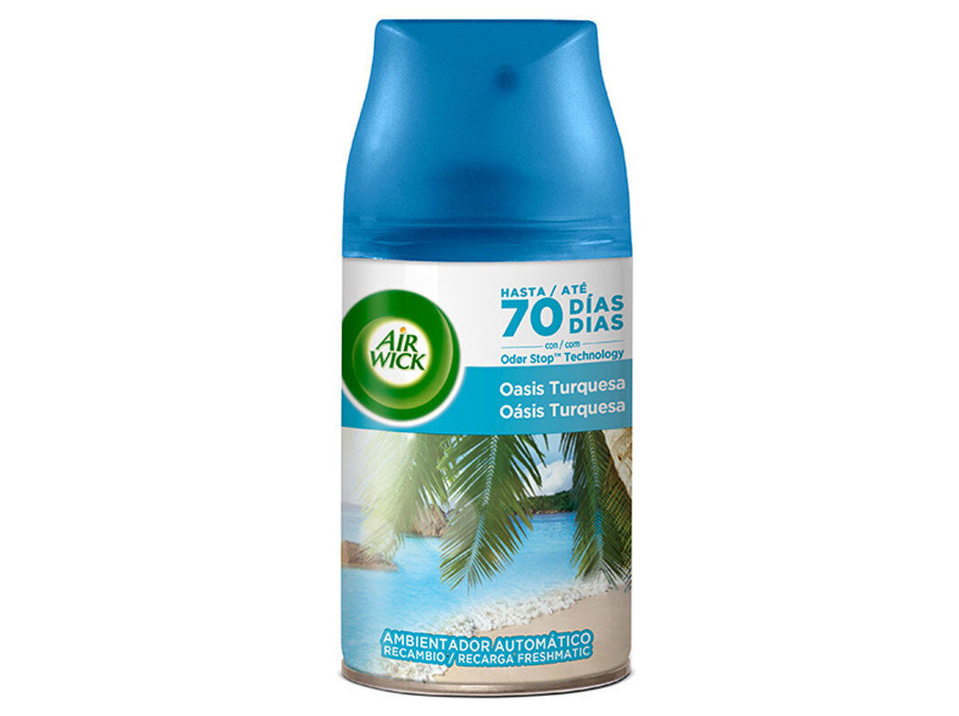 AMBIENTADOR AIR WICK FRESHMATIC RECARGA O&Aacute;SIS TURQUESA DE VER&Atilde;O 250ML image number 0