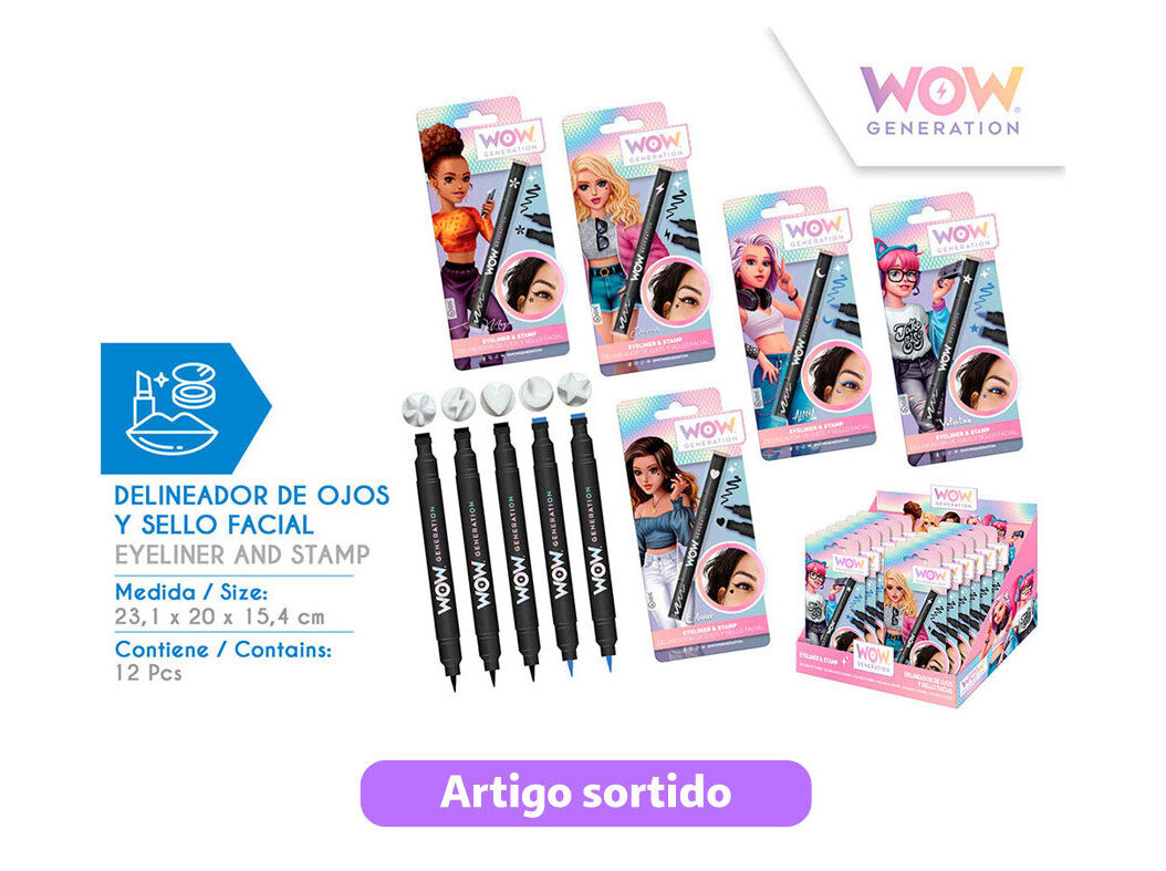 EYELINER PRETO WOW COM CARIMBO MODELOS SORTIDOS image number 0