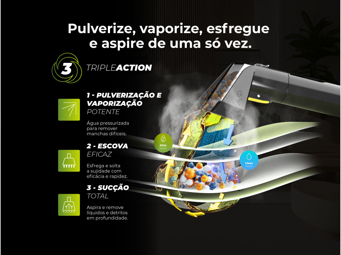 M&Aacute;QUINA LIMPEZA PORT&Aacute;TIL FLAMA 1697FL AQUALINE STEAMPRO image number 2
