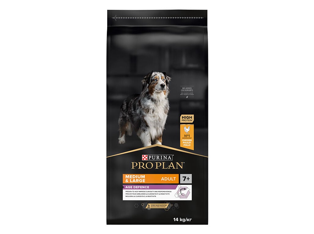 RA&Ccedil;&Atilde;O C&Atilde;O PRO PLAN MEDIUM&LARGE 7+ FRANGO 14KG