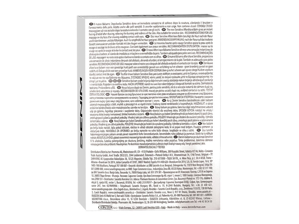 AFTER SHAVE BALSAMO SENSITIVE 0% ALCOOL DENIM 100 ML image number 1