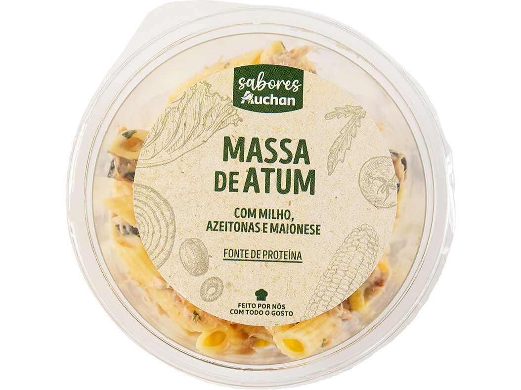 MASSA DE ATUM MILHO E AZEITONAS COM MAIONESE SABORES AUCHAN 240 G image number 1