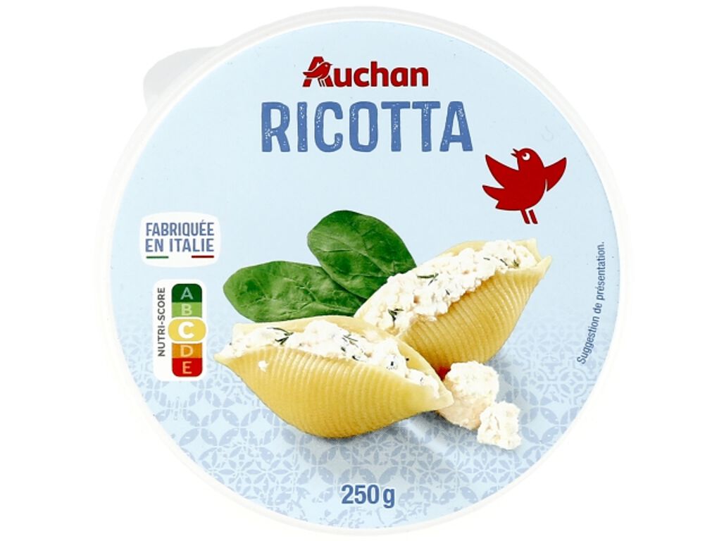 QUEIJO RICOTTA AUCHAN 250 G image number 1
