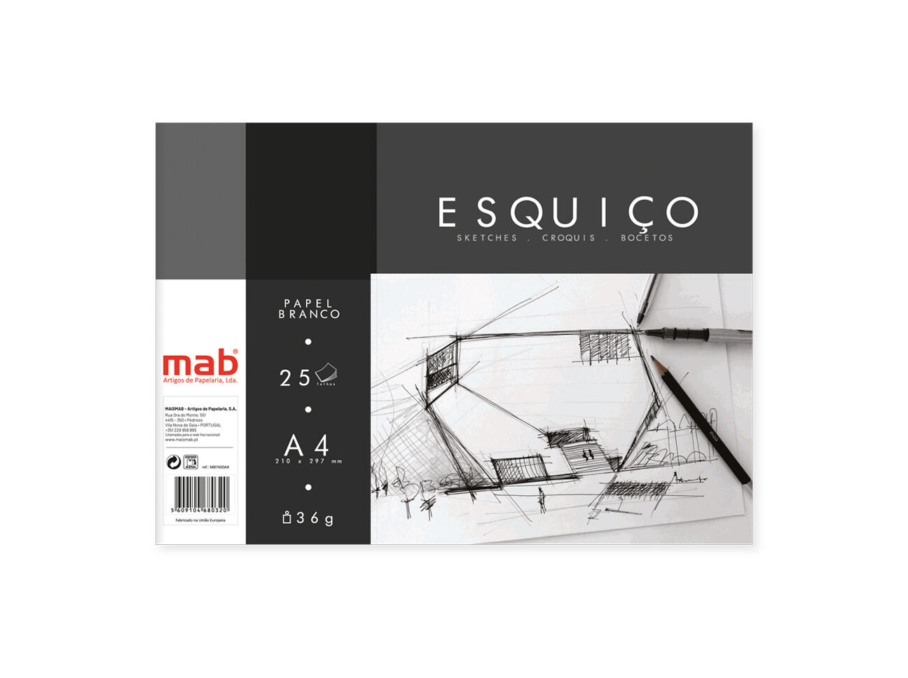BLOCO PAPEL ESQUI&Ccedil;O MAB A4 36G 50 FOLHAS