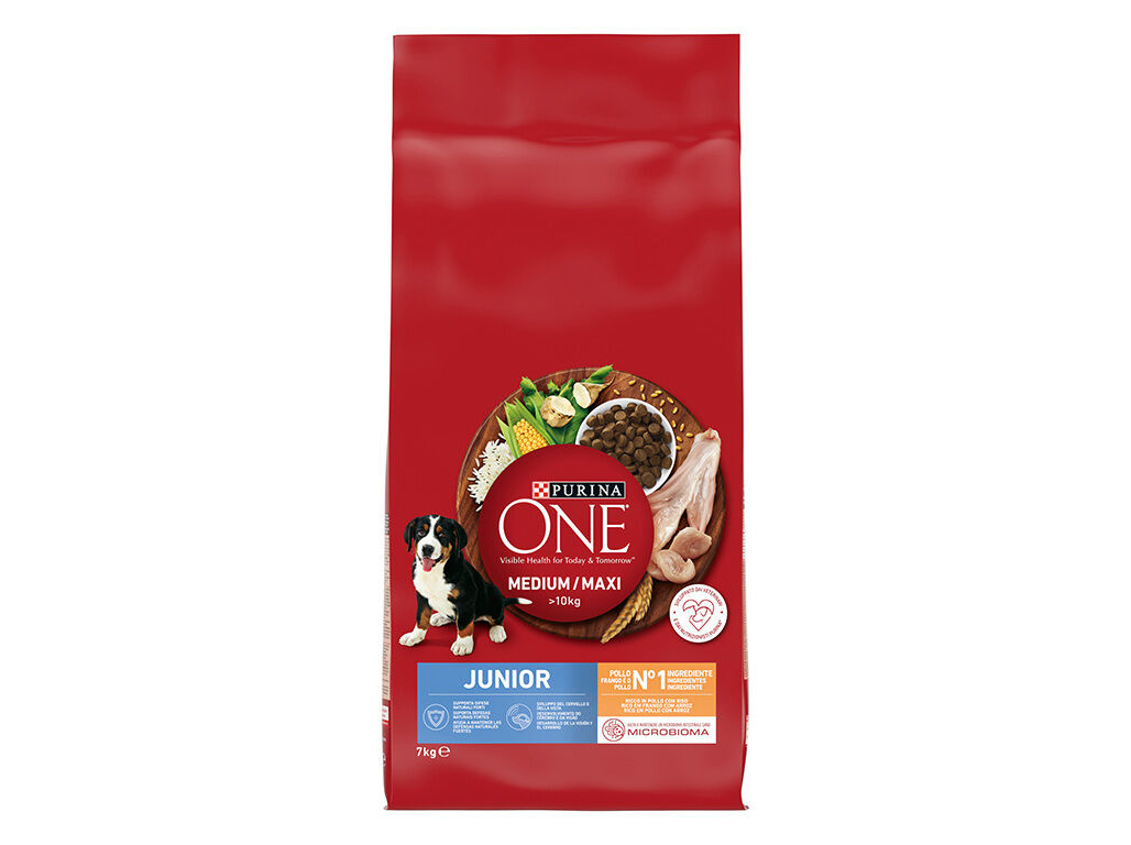 RA&Ccedil;&Atilde;O PARA C&Atilde;O PURINA ONE MEDIUM MAXI J&Uacute;NIOR COM FRANGO E ARROZ 7KG image number 1