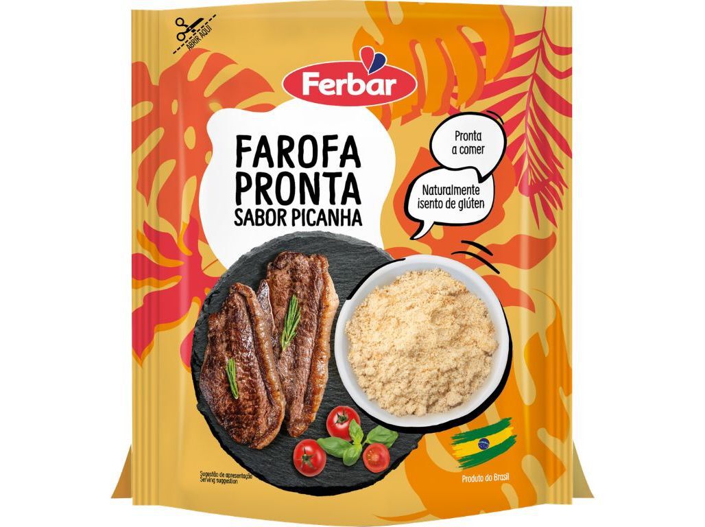 FAROFA FERBAR SABOR A PICANHA 250G
