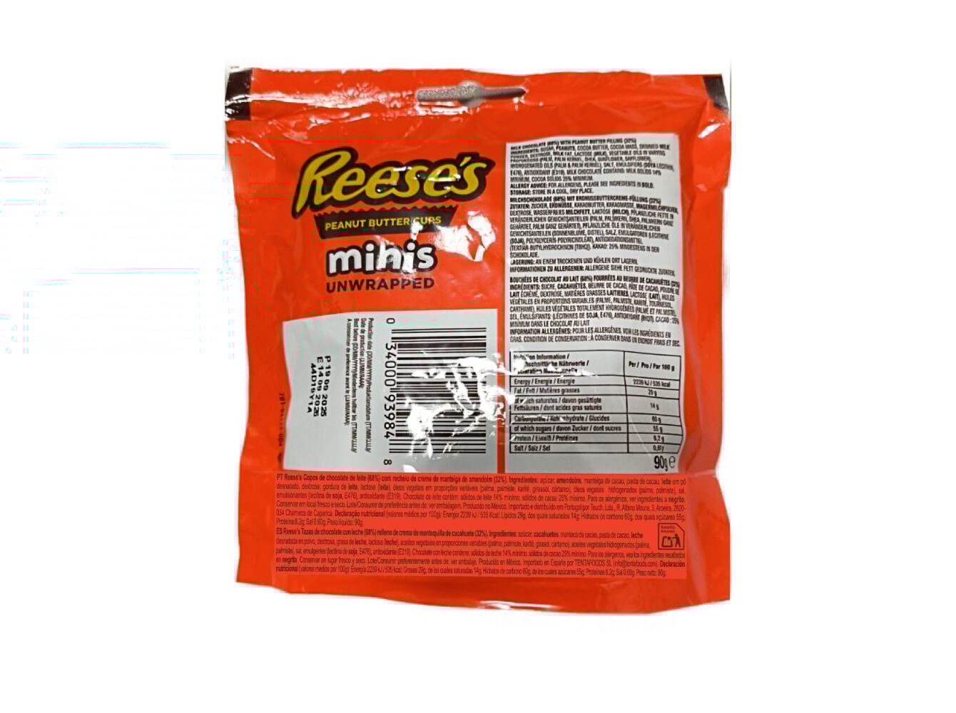 CHOCOLATE MINI REESE'S RECHEIO MANTEIGA AMENDOIM 90G image number 1