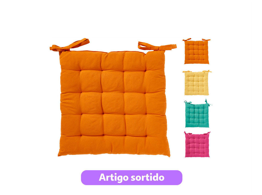 ALMOFADA 40X40CM CORES SORTIDAS