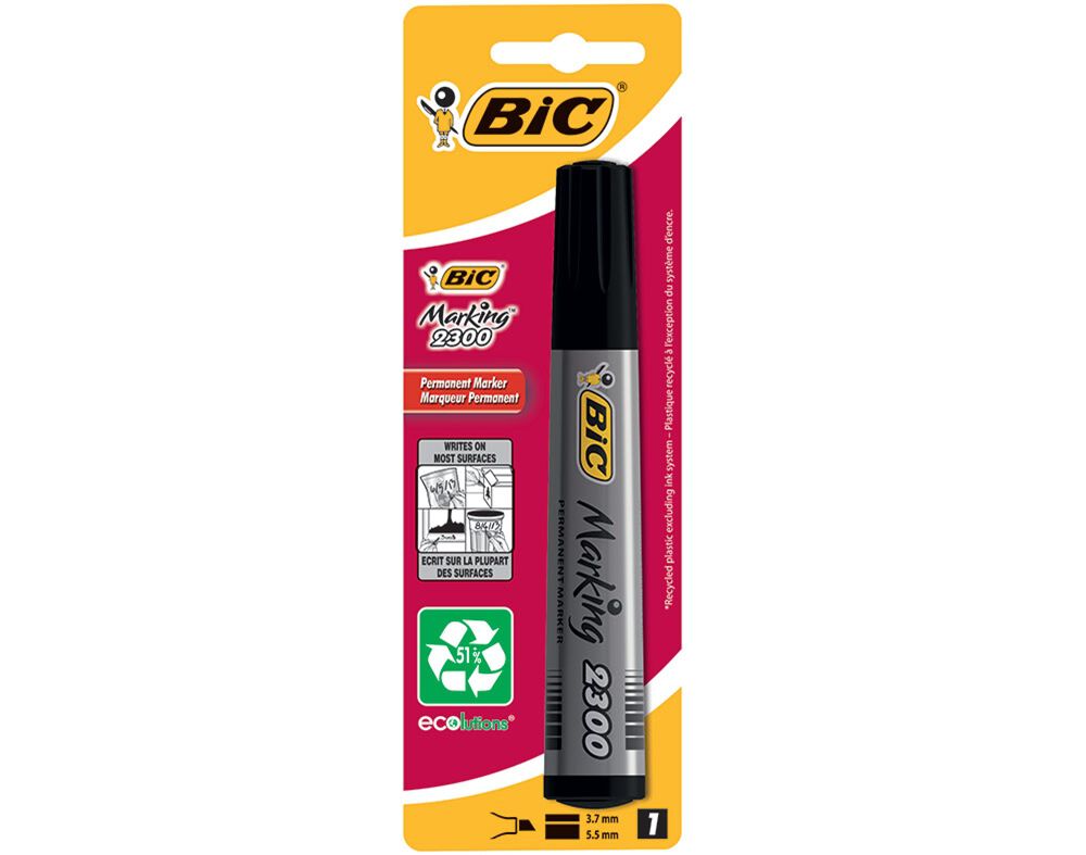 MARCADOR PERMANENTE BIC MARKING 2300 PRETO