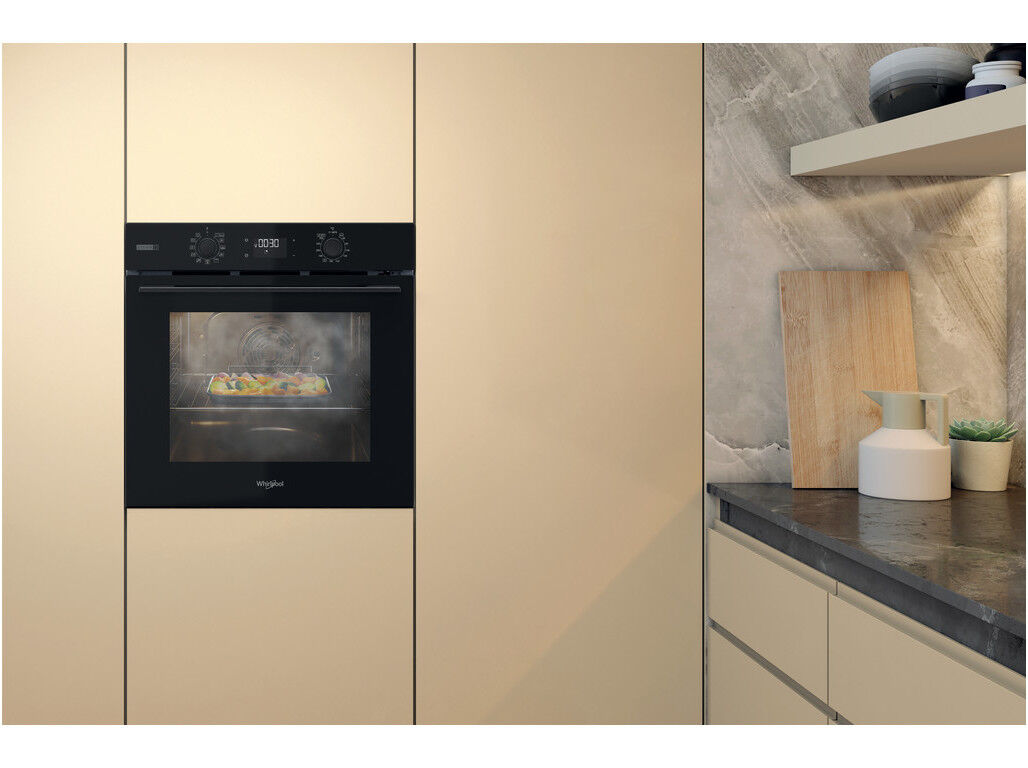 FORNO MULTIFUN&Ccedil;&Otilde;ES WHIRLPOOL OMSK58RU1SB PRETO PIROLITICO A+ 71L 3300W image number 2