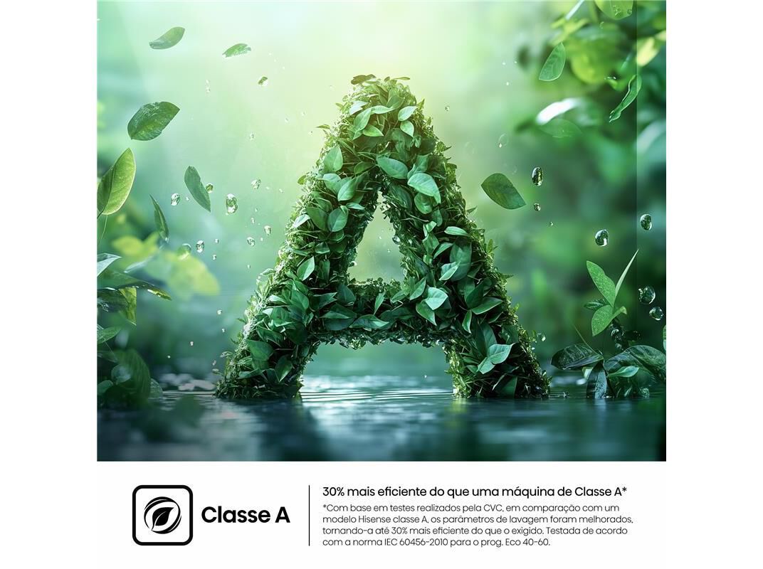 M&Aacute;QUINA DE LAVAR ROUPA HISENSE SERIE 5I WF5I8043BWF - BRANCO A 8KG A image number 6