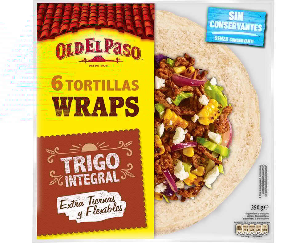 TORTILLAS OLD EL PASO INTEGRAIS 350G