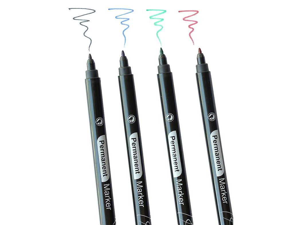 CONJUNTO DE 4 MARCADORES PERMANENTES AUCHAN image number 2