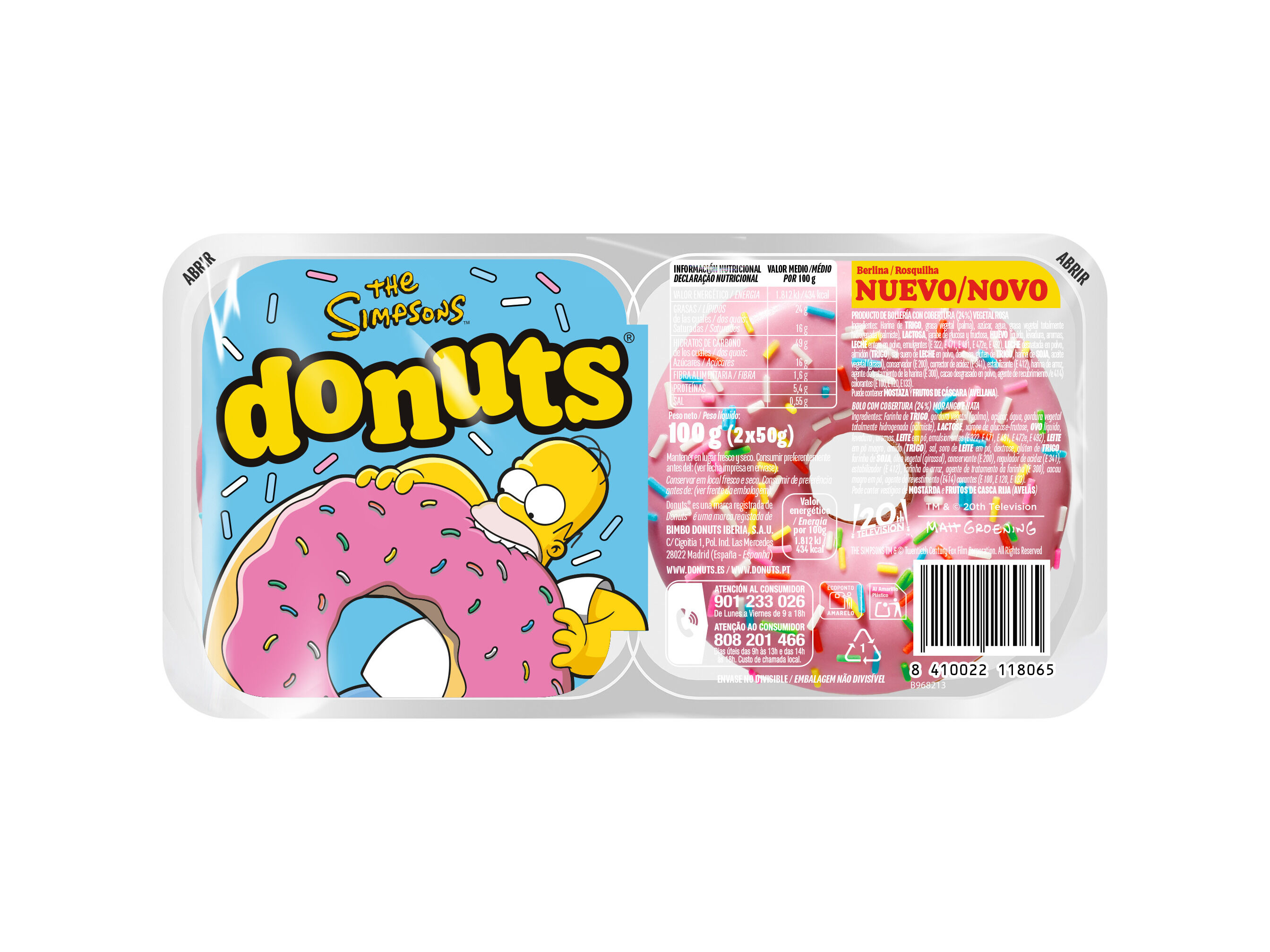 DONUTS BIMBO SIMPSON 2UN image number 1