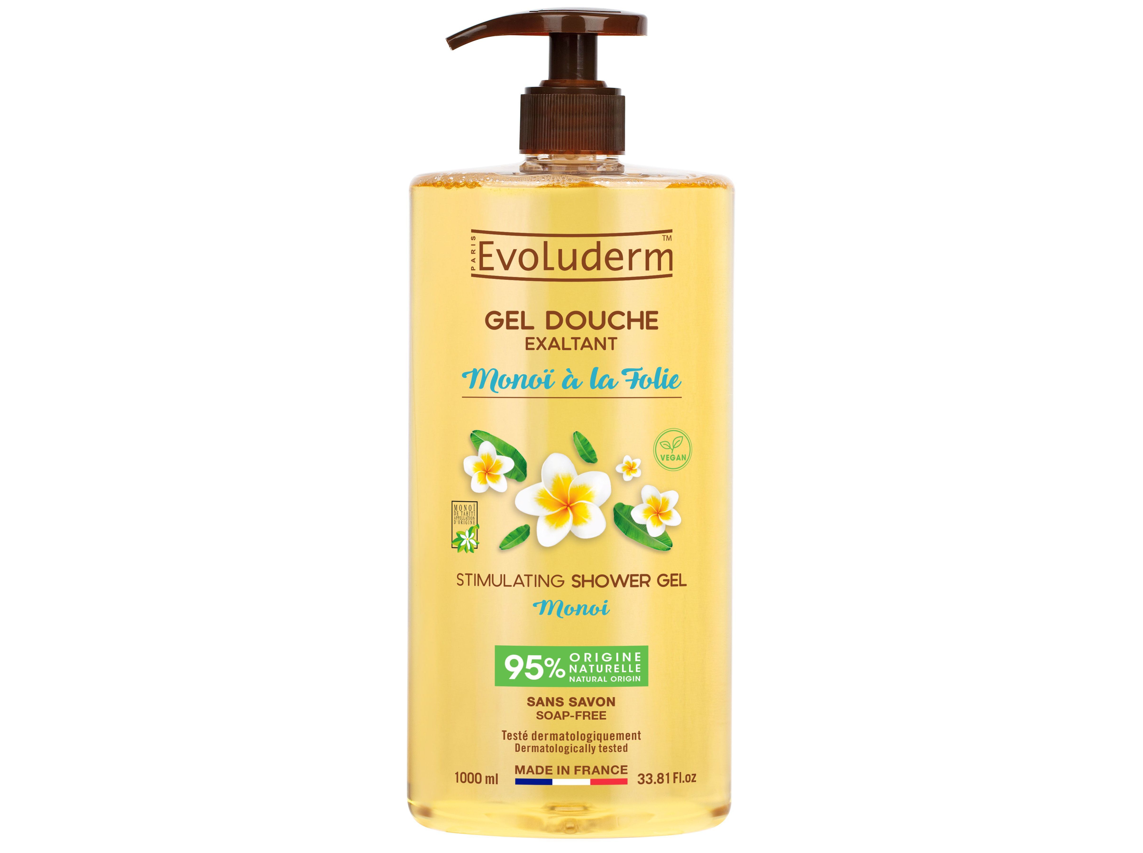 GEL DE BANHO EVOLUDERM MONOI A LA FOLIE 1 LT