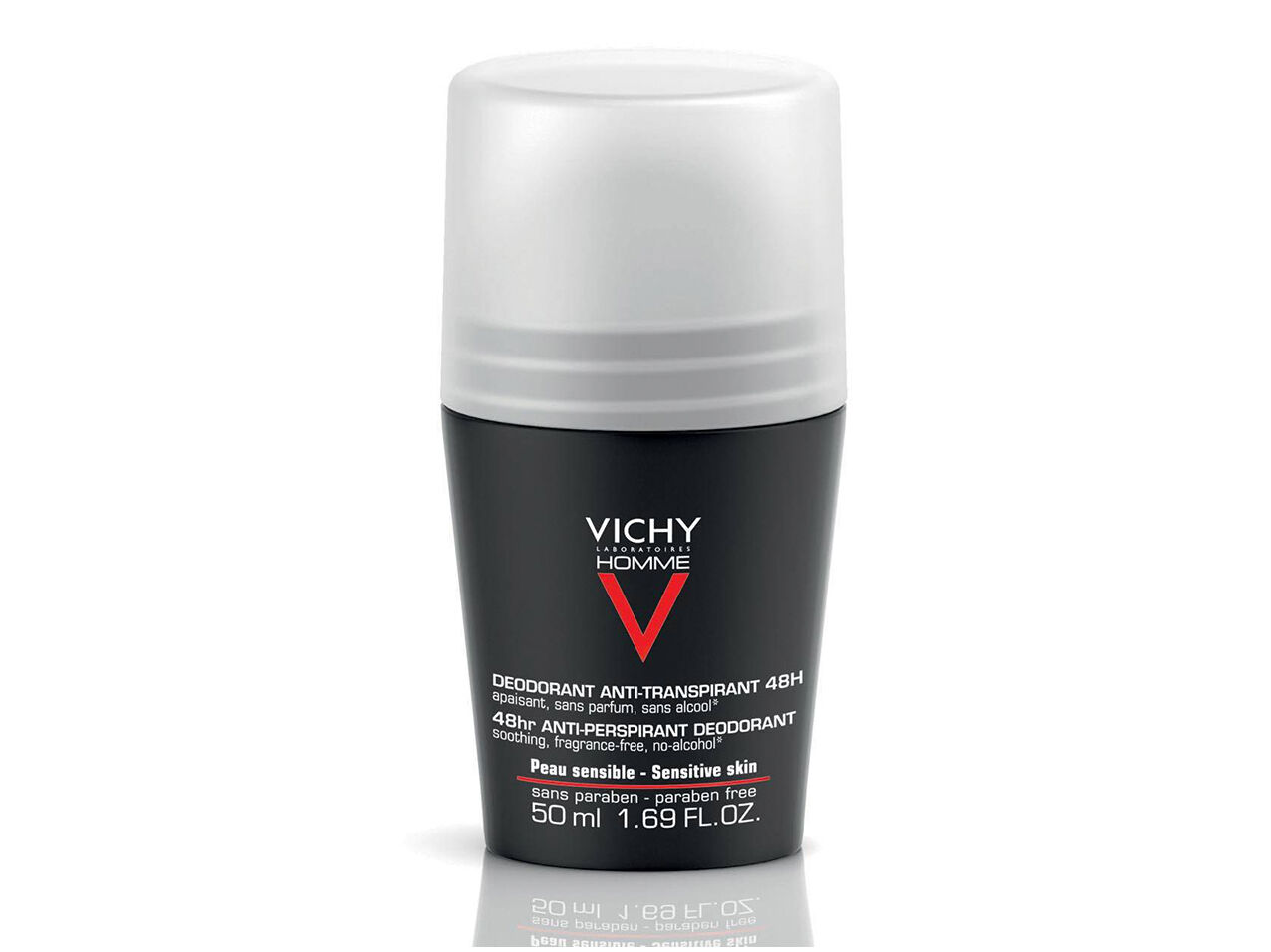 DESODORIZANTE VICHY HOMME PELE SENS&Iacute;VEL 48H ROLL ON 50ML