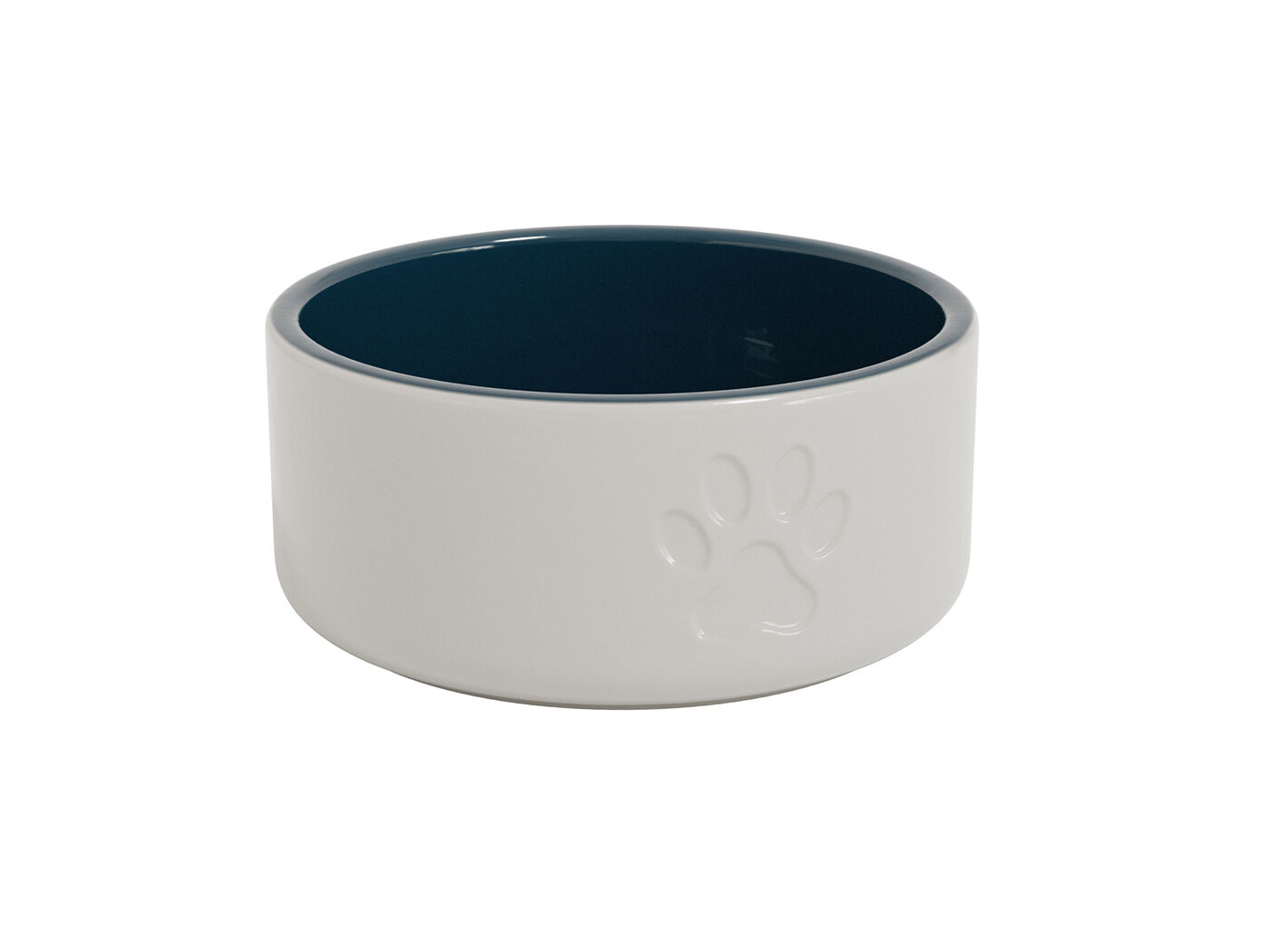 COMEDOURO PARA C&Atilde;O PEPE TED NAVY CER&Acirc;MICA 16CM image number 0