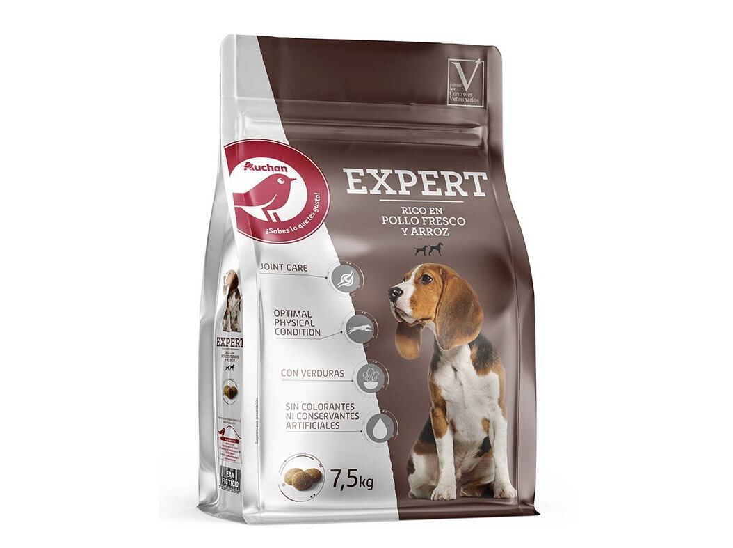 RA&Ccedil;&Atilde;O PARA C&Atilde;O AUCHAN EXPERT RICO EM FRANGO FRESCO E ARROZ 7.5KG