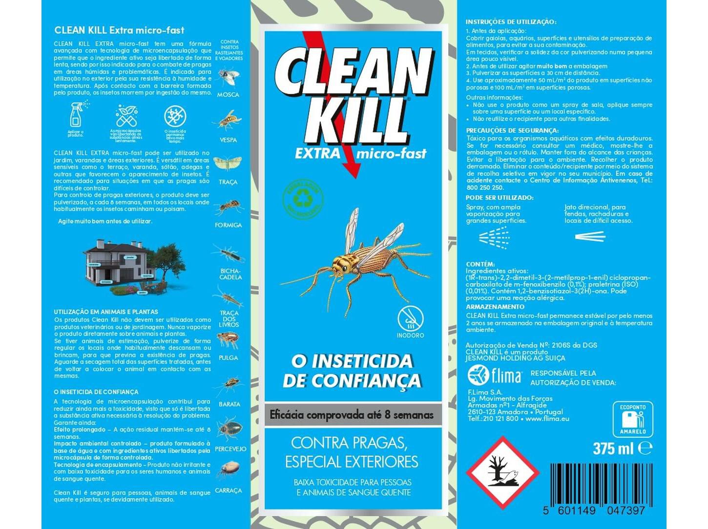 INSECTICIDA CLEAN KILL EXTRA MICRO FAST 375 ML image number 1