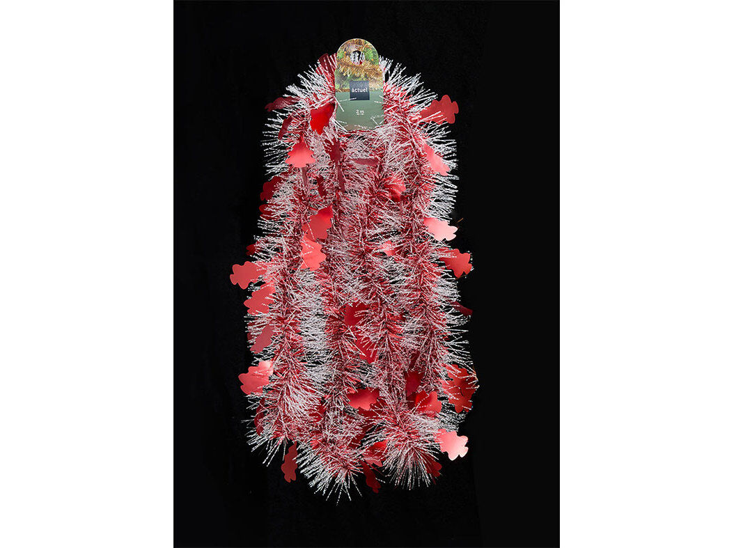 FITA PARA &Aacute;RVORE DE NATAL ACTUEL VERMELHO / BRANCO 2MX10CM image number 0
