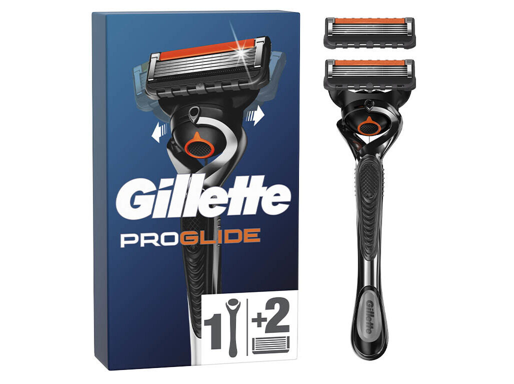 M&Aacute;QUINA DE BARBEAR COM 2 RECARGAS DE L&Acirc;MINAS PROGLIDE GILLETTE image number 0