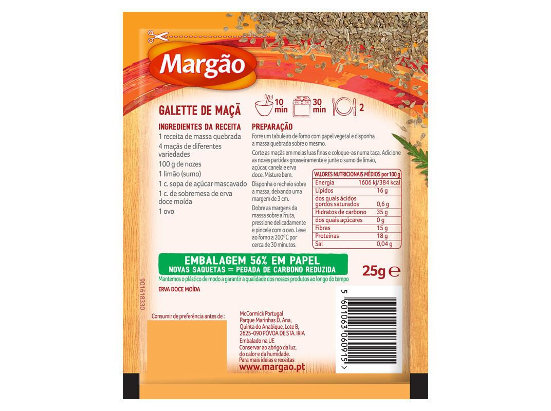 ERVA DOCE MARG&Atilde;O MOIDA 25GR image number 1