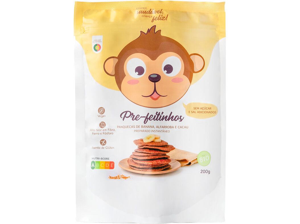 PREPARADO DE PANQUECAS PAPINHAS DA XICA BANANA ALFARROBA E CACAU 200G image number 0