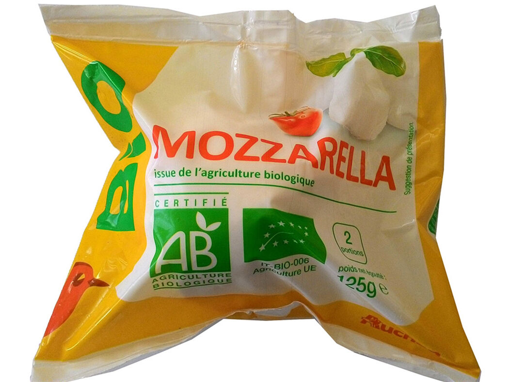 QUEIJO AUCHAN MOZZARELLA BIO FRESCA 125G
