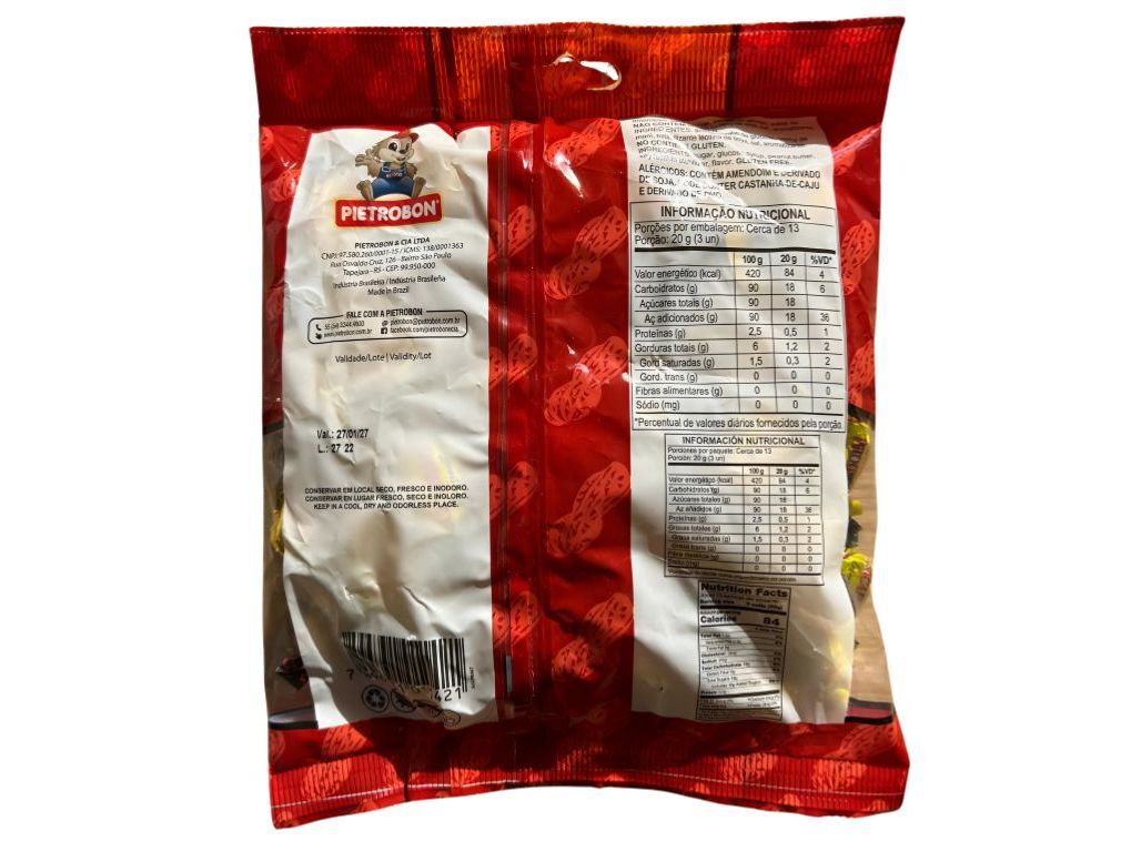 REBU&Ccedil;ADO PIETROBON AMENDOIM CROCANTE 250G image number 1