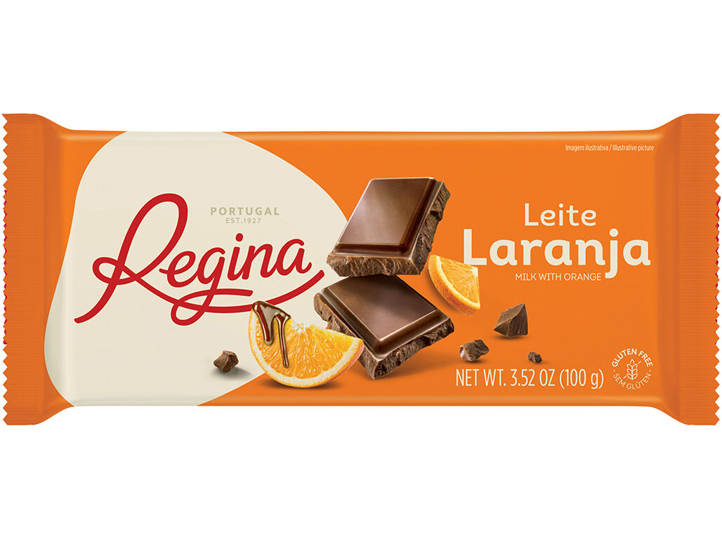 CHOCOLATE LEITE REGINA SABOR A LARANJA 100G image number 0